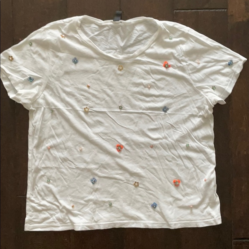J Crew tee with sequins detail